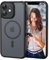 Nupcknn Funda Magnética Compatible con iPhone 12 [Compatible con Magsafe][Lleno Cámara Proteccion], Carga Inalámbrica, Carcasa Antigolpes, Parte Trasera Transparente Anti-Arañazos