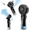 Handheld Fan Misting Hand Held Fan Rechargeable Battery Operated Portable 4 Speeds & 55ml Spray & 360° Foldable USB Personal Water Fan for Travel Camping Outdoor (Black)