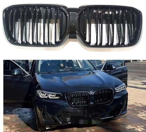 LeLeD Auto Front stoßstange Nieren Gitter Grill haube Mesh Grills stoßstange Kühlergrill für BMW IX3 2022-2023
