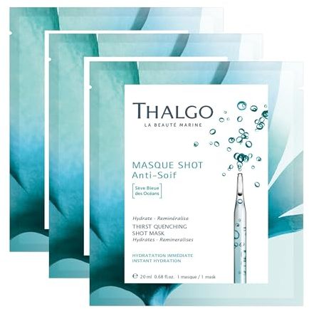 THALGO Gesichtsmaske Wirkstoffmaske mit Sofort-Effekt Beauty Tuchmaske (FEUCHTIGKEITSSPENDENDE EFFEKT-MASKE)