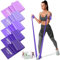 Resistance Band Set, 1.5 M Exercise Bands with 5 Resistance Levels, Long Stretch Bands for Men & Women, Workout Resistance Bands for Yoga Gym Pilates Fitness Strength Training Muscle Building