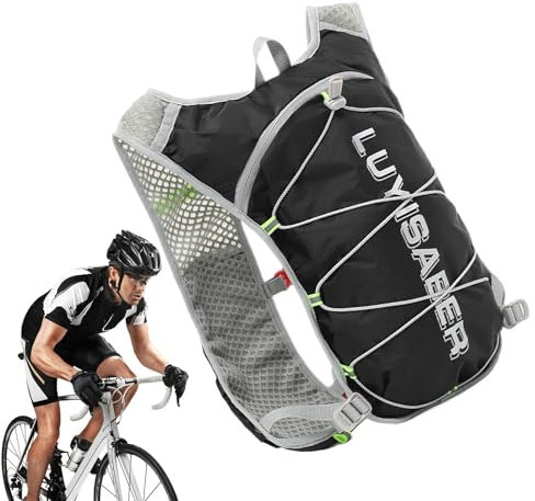 Chaleco de agua para correr,Chaleco para correr con vejiga de agua - Chaleco para correr con vejiga de hidratación de 1,5 l | Mochila ultraligera para correr con correa ajustable para el hombro, mochi