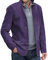 Giacca In Pelle Scamosciata Classica, Giacca In Pelle Scamosciata Da Uomo Con Cerniera Intera, Giacche Vintage Casual, Cappotto Da Camionista Classico Leggero (XL,Viola)