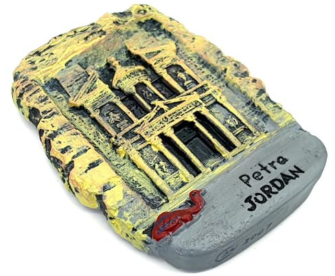 Jordan Petra Fridge Magnet, 3D Magnet Travel Sticker Souvenirs, Global Landmarks, Must-Have Featuring Iconic Cities like Dubai, London, Paris, and More (Jordan)