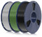SUNLU 3KG PLA Plus 3D Drucker Filament, PLA+ Filament 1.75mm, Maßgenauigkeit +/- 0.02 mm, 1kgSpule(2.2Pfund), Insgesamt 3kg, PLA Plus Filament (Schwarz+Olivgrün+Silber)