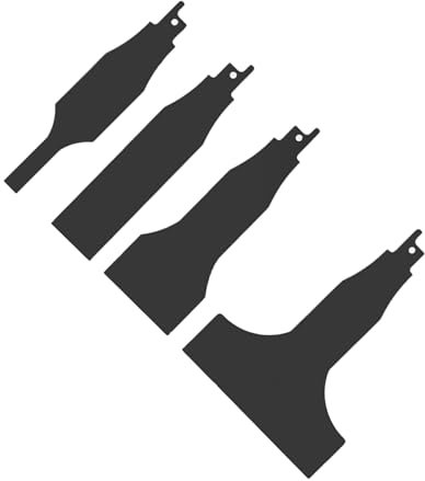 SUIOPPYUW Jeu de Lames de scie électrique, 4 pièces, pour grattoir Mural et Nettoyage des sols, Lames de 100mm, utilisées pour de Grandes Surfaces et Plus Douces