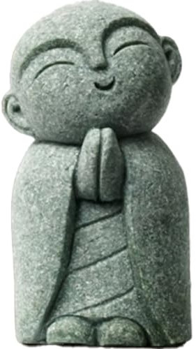 ZKSYLSM Buddha-Stein, winzige Buddha-Figuren, Feng Shui-Dekoration, japanische Gartenstatue, kleiner Buddha für Reichtum, Glück und Frieden, Dekoration für Zuhause, Büro, Auto (Jizo-Mönch)