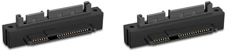 CENMEN 2 PièCes SFF-8482 SAS vers Mâle 15 Broches TêTe CourbéE Adaptateur d'angle de 90 DegréS Convertisseur pour Câble de Carte MèRe