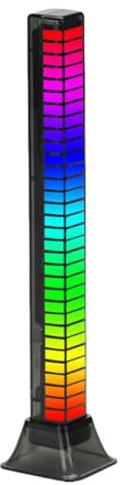 PUSOKEI RGB Light Bar, Music Sync LED Lights Bars with 18 Colors & 8 Dynamic Modes, USB Powered Ambient Lighting with Base, Mobile APP Control, RGB Pickup Light for PC, Room Gaming