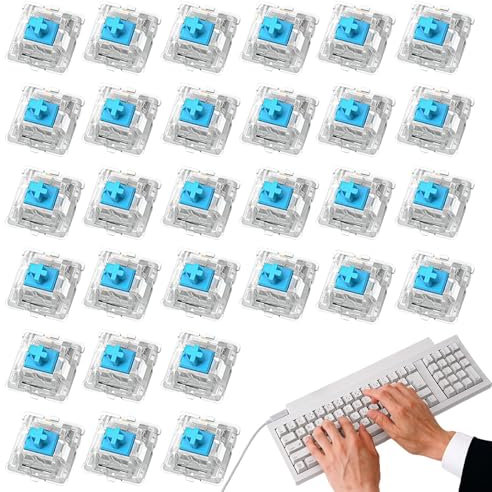 Générique Mechanisches Keyboard Ersatzachse, Touchscreen, 30 Stück Schalter, Schlüsselschalter, Keypad-Zubehör für Computer, personalisierbar
