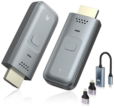 ORIA Wireless HDMI Transmitter and Receiver, 100FT/30M Wireless HDMI Sender Extender, Plug & Play, Dual-Band 2.4G & 5G, 4K Decode 1080P 60Hz HD Transmission for TV, Laptop, PC to HDTV, Projector