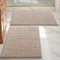 DEXI Tapis Salle de Bain 2 Pièces 40 x 60 cm, Super Absorbant et Doux en Chenille, Lavable en Machine, Séchage Rapide et Antidérapant pour la Douche, Baignoire, Toilettes, Beige