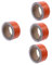 OSALADI 4 Rouleaux Ruban adhésif réfléchissant couleur bande réfléchissante de remorque ruban néon autocollant bande réfléchissante pour camion Ruban de haute visibilité PVC Orange
