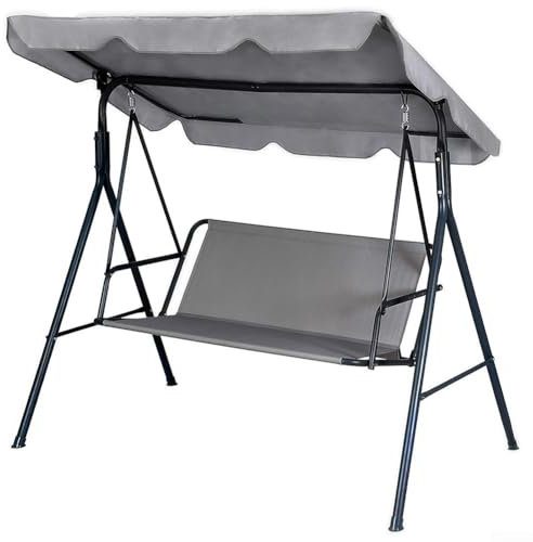 Hollywoodschaukel-Abdeckung, wasserdicht, für den Außenbereich, 600D Oxford-Gewebe, Schutz 138 cm x 50 cm x 50 cm (Grau)
