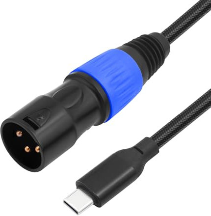Yumiwoow USB C to XLR Cable 3.3 FT,Smartphone Tablet Type-C Device to Amplifier,USB Type C to XLR Male Output Stereo Cable for Amplifier, Speaker, Mixer Console, etc