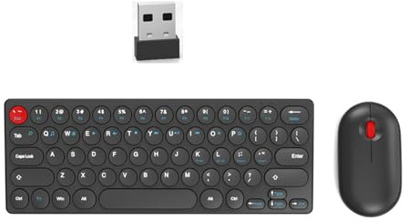 Keyboards 64 Tasten Ergonomische Combo mit Empfängersteckern für PC Laptop Dünne Retro Tastatur Combo Tragbare Tastatur für Laptop