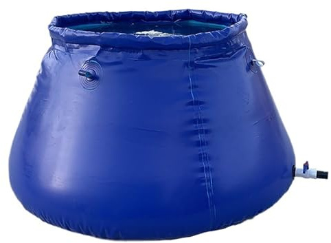 Bolsa de Almacenamiento de Agua de Emergencia de 0,2-5tons, Bolsa de Transferencia de Agua de Gran Capacidad con Grifo, Sistema de recolección de Agua de Lluvia Redondo(1000L/264Gal)