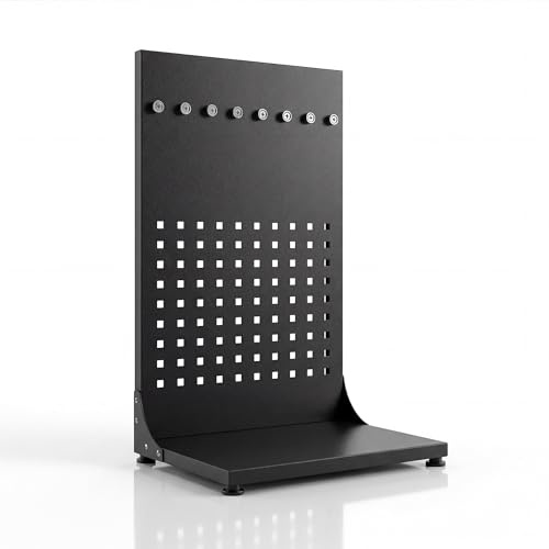 Jan Nowak Lochwand freistehend Metall Pegboard Werkzeugwand 66x40x30 cm | Werkstatt Organizer mit 8 Magneten, 30 kg Traglast, kompatibel mit Pegboard Zubehör, stabiler Stahlkorpus