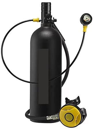 LLOOPK Bouteille de plongée, 3L Cylindre Plongée Équipement De sous-Marine Respirateur Poissons Branchies Bouteille D'oxygène(3 Liter Cylinder)