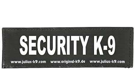 Interchangeable Patches, 1 pair, SECURITY, Size: Small, Black
