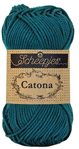 Scheepjes - Scheepjes Catona 401 Dark Teal Yarn - 1x25g