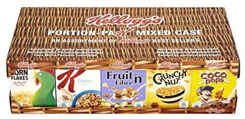 Kellogg's Mixed Case Portion Breakfast Cereals Variety Packs, 5-Count