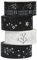 UOOOM 4er Silber Washi Tape Set Masking Tape deko Klebeband Schwarz Weiß Klebebänder DIY deko Scrapbooking Craft Geschenk Design 9058