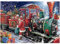 Diamond Painting Weihnachten 5D Diamantbild auf Leinwand, Kristalle zum Selbstaufkleben nach dem Malen-nach-Zahlen-Prinzip, Wanddekoration, Motiv: Weihnachtsmann unterwegs