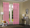 Uni -20332CN- 2er-Pack Rosa Vorhang Transparent Gardinen Set Wohnzimmer Voile Vorhang Ösenvorhang HxB 245x140 cm mit Bleibandabschluß Rosa