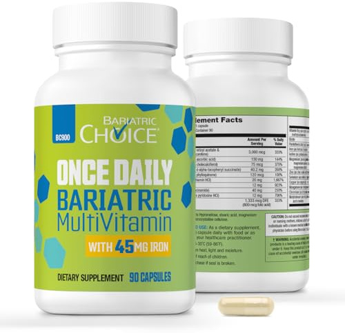 Bariatric Choice Once Daily Bariatric Multivitamin with Iron 45mg, 3 Months