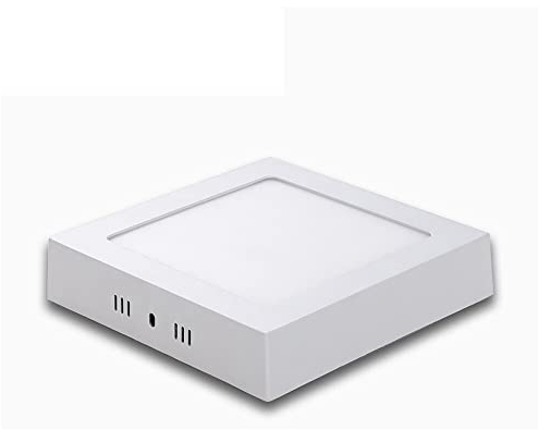 CABLEPELADO Plafón LED cuadrado, iluminación 18W (Luz Fria, Marco Blanco)