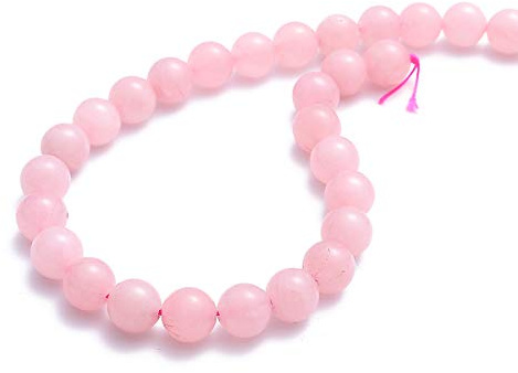 BEADIA Natural Rose Quartz Crystal Stone Round Loose Semi Gemstone Beads for Jewelry Making 10MM 38PCS