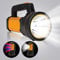 MAYTHANK - Linterna led recargable, alta potencia, profesional, portátil, grande, con proyector lateral, 4 pilas, 10.000 mAh, 7000 lúmenes