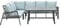 Garden Impressions Hohe Dining Aluminium Rope Lounge Andrea XXL Links, inklusive Sessel, Bank und wasserabweisender Kissen