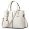VARLIVOO Elegant Damen Handtasche Schultertasche Frauen Umhängetasche Taschen Shopper Wasserdicht PU Leder Henkeltaschen Cremeweiß
