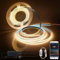 5M WiFi COB LED Streifen Warmweiss mit Controller und Netzteil, 3000K Dimmbar COB LED Lichtband Led Strip DIY Lichtleiste, 12V 320LEDs/M, APP Steuerbar, Kompatibel mit Alexa Google Home
