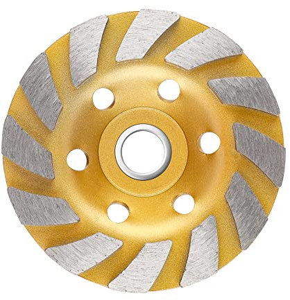 LUCKUT Grinding Wheel Diamond Cup Wheel for Concrete Grinding, Stone, Cement, Marble, Rock, Granite Surface Aggressive Polishing Cleaning Angle Grinder Attachment (4 inch)
