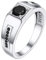 Bandmax Bague Alliance Homme Argent 925 Taille 54 Anneau Solitaire de Mariage