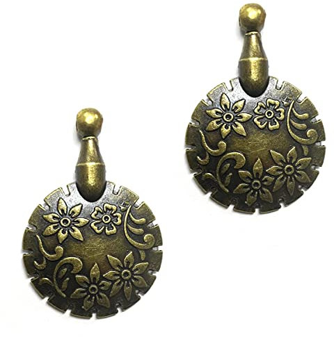 Jagowa Lot de 2 pendentifs coupe-fil de style rétro en cuivre de forme ronde - Pour outils de couture