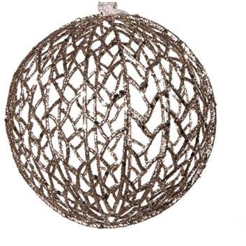 Goodwill Weihnachtskugel Glitter Rosé D 15 cm Vorteilangebot Pro 2 Stück