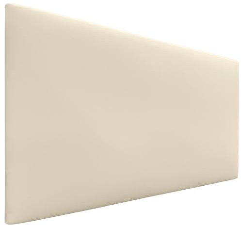DHOME Testata in similpelle o tessuto AQUALINE Testata imbottita liscia Testata letto di lusso (Similpelle Vaniglia, 110cm (Lits 80/90/105)