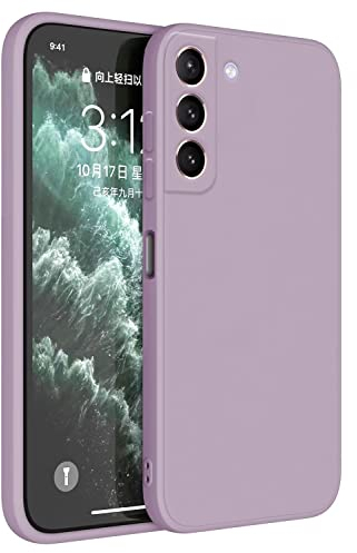 Topme Cover per Samsung Galaxy S21 (6.2 Inches) Custodia Case, Protezione Della Pelle Della Custodia in Silicone Tpu - Erba viola