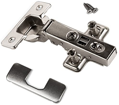 SOTECH 2 Stück SOFT-CLOSE Topfbänder 105° Eckanschlag T45 mit Montageplatten und Schrauben und schnell Montage KLIP, getestet mit 50000 Zyklen SO-T45