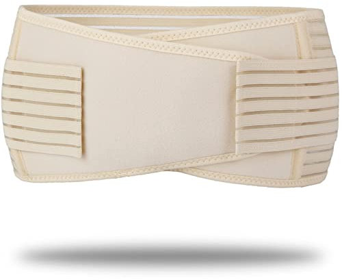 e maternité de qualité supérieure Grossesse Soins prénataux Bandage athlétique pour femme enceinte Récupération post-partum Gaine amincissante Enceinte pour soutien abdominal (Couleur : Beige) (Beige)