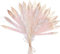 The Baked Studio - Boho Dried Flower Cake Topper Set With Pink & Gold Sun Palm Leaf Leaves & White Dried Flowers For Cake Decorating (Classic Set)