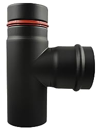 Pelletrohr DN 80mm, Längenelemente - Bogen 90° - T-Stück - Rosette (T-Stück DN 80 mm)