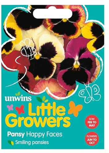 2 Pack Pansy (Happy Faces) Garden Flower Seeds Grow Your Own Colourful Flowers, Attract Butterflies & Bees