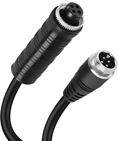 MEIRIYFA Cavo prolunga video aeronautico a 4 pin per auto Telecamera di backup Cavo automobilistico Maschio a femmina 4 pin Impermeabile antiurto per CCTV Telecamera per la retromarcia Camion