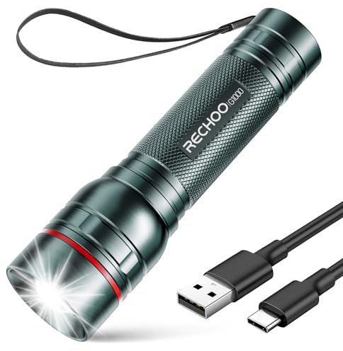 RECHOO Linterna recargable G1000 gris