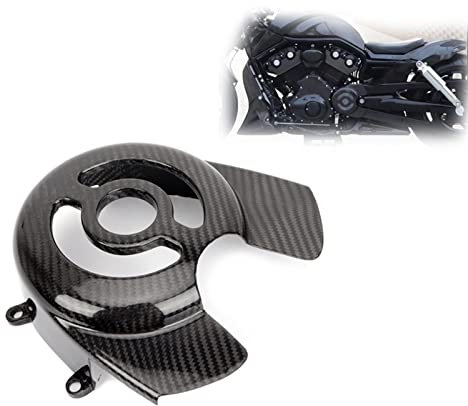 MKYOKO Moto Dekorativ Für Harley VROD V-Rod VRSC Muscle VRSCF VRSCDX VRSCAW Nightrod1250 2002–2017 Motorrad Echte Kohlefaser-Riemenscheibenabdeckung Motorradzubehör, TYXQ9